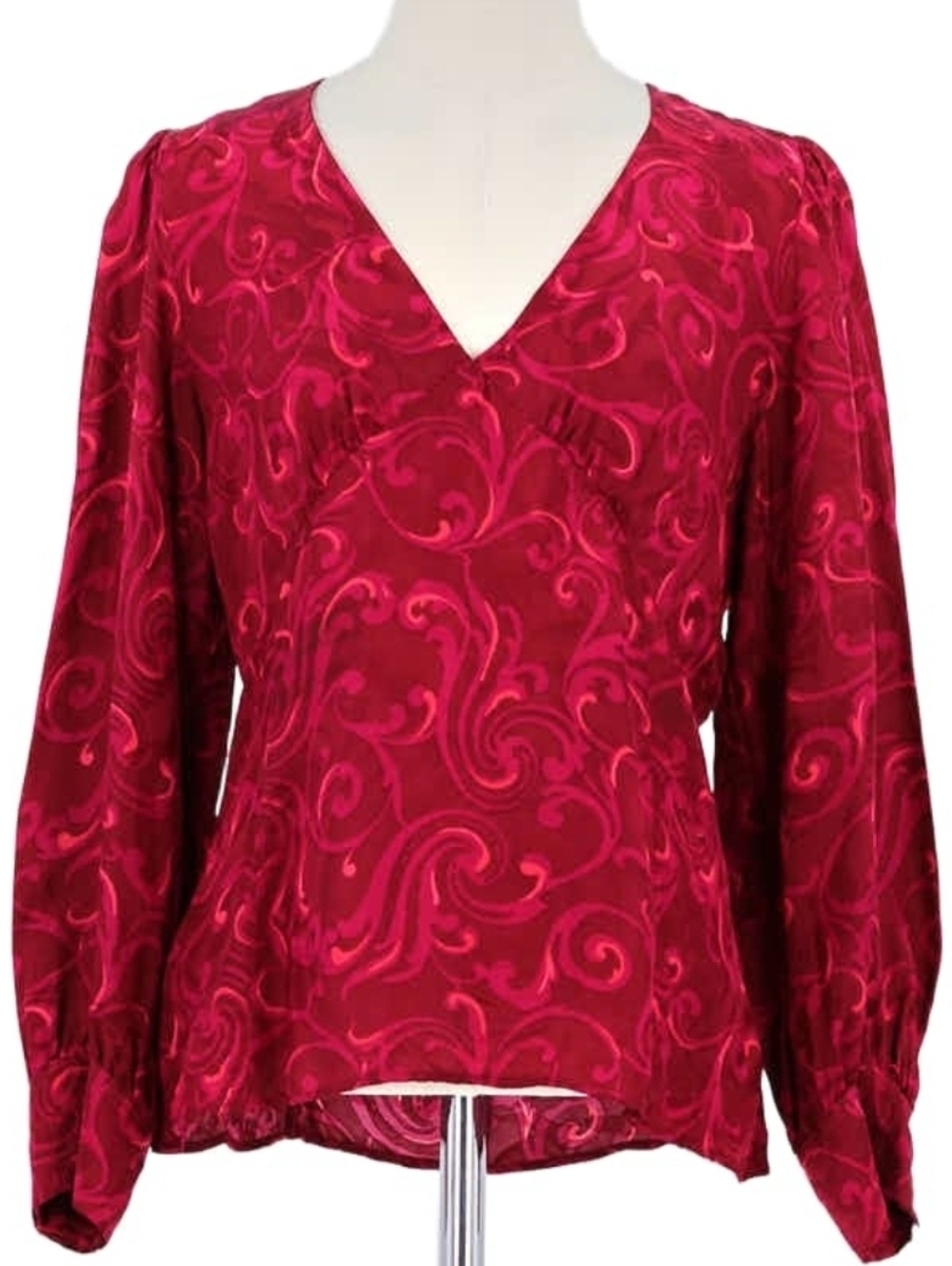 ❤️ TARA JARMON SATIN SILK BLEND BLOUSE, 10